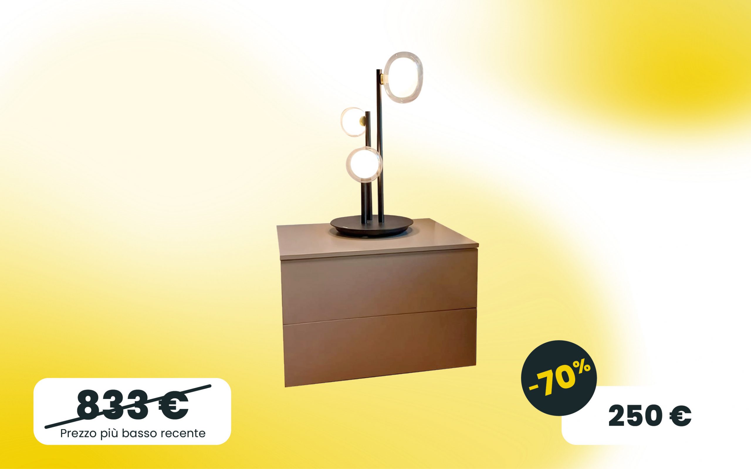 Coppia di comodini Casual laccati RAL 7006